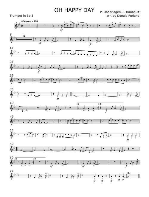 OH HAPPY DAY - P. Doddridge;E. F. Rimbault