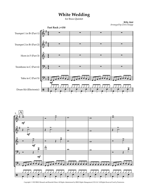 White Wedding (Arr. Chris Knapp) - Billy Idol (Brass Ensemble)