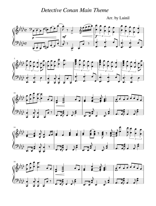 Detective Conan Main Theme - Piano
