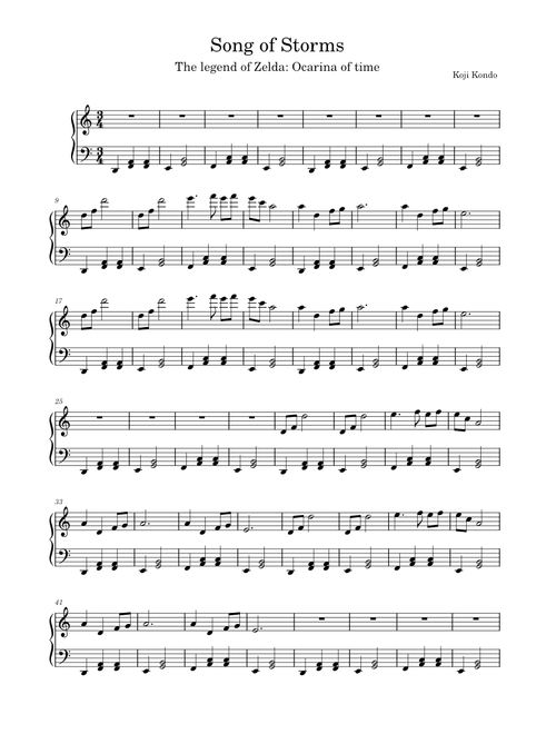 Song Of Storms - from "The Legend of Zelda: Ocarina of Time" Song Of Storms – Gentle Game Lullaby, Andrea Vanzo