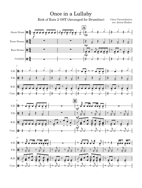 Once in a Lullaby (Drumline)