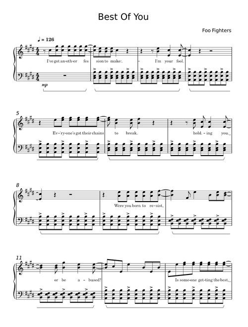 Best of you - Foo Fighters