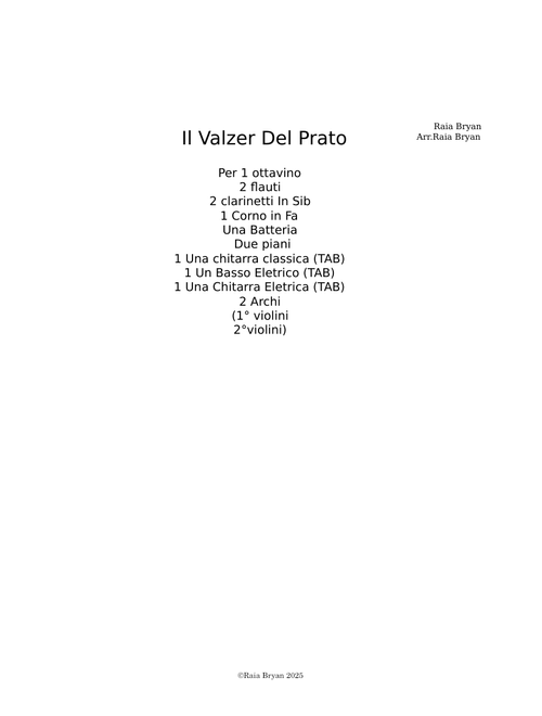 Il Valzer Del Prato (Orchestra)
