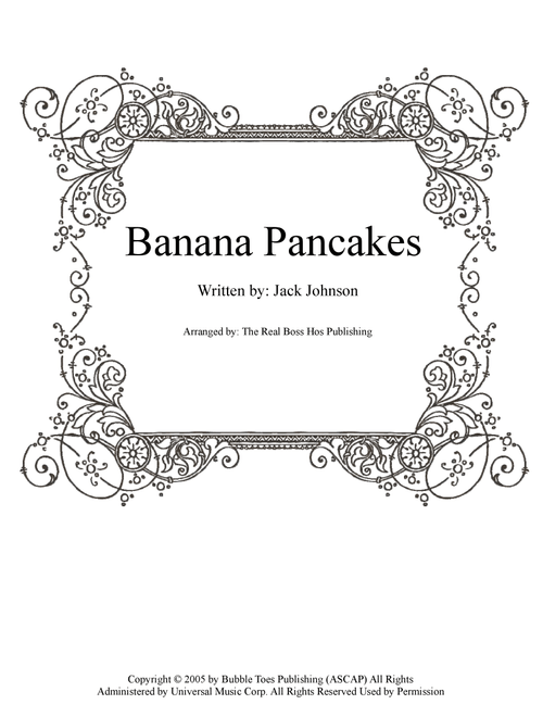 Banana Pancakes (Arr. The Real Boss Hos Publishing) - Jack Johnson (Guitar Tab)