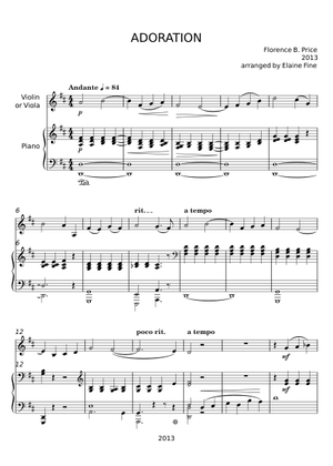 Adoration – Florence Price ADORATION – Florence B. Price Sheet Music ...