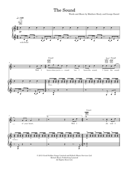 The sound - The 1975 (Piano-Voice)