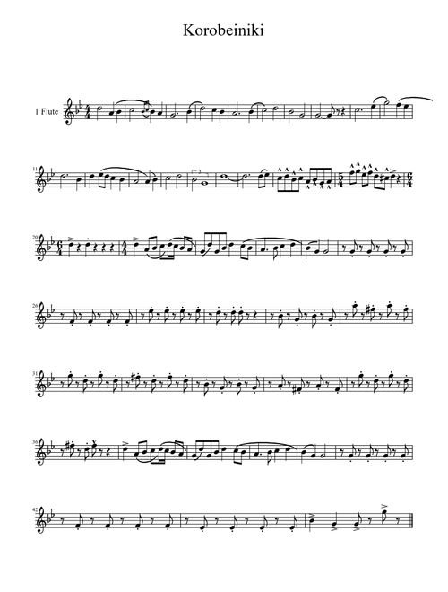 Korobeiniki 1 Flute