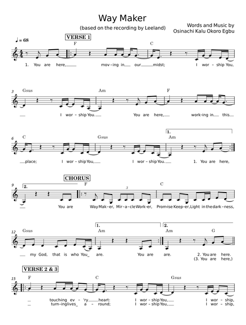 Way maker - Leeland