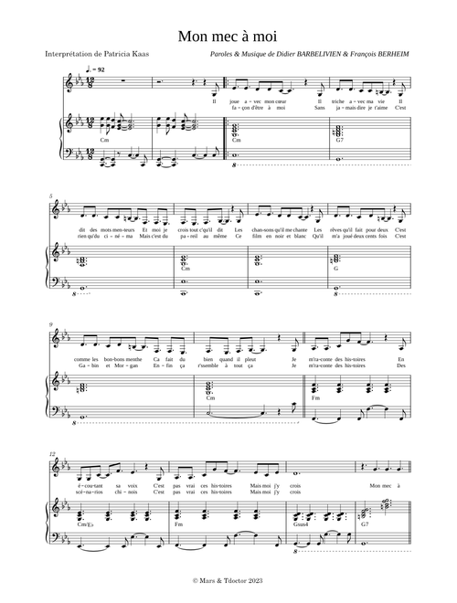 Mon mec a moi – Patricia Kaas Mon mec a moi, Patricia Kaas, Didier Barbelivien