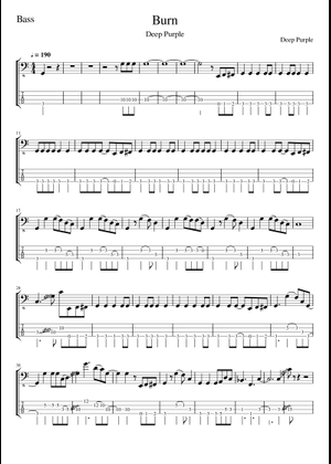 Play Official version of Burn Sheet Music by Deep Purple for