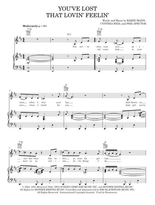 You've Lost That Lovin' Feelin' - Daryl Hall, Hall & Oates, John Oates (Piano-Vocal-Guitar)