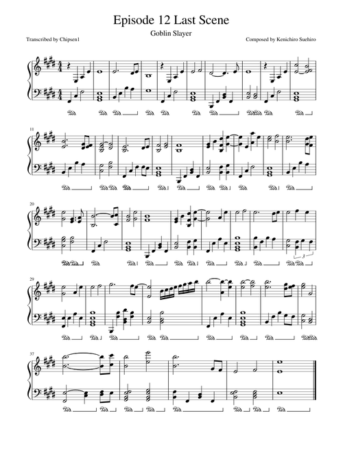 Episode 12 Last Scene OST (Piano Version) - Goblin Slayer