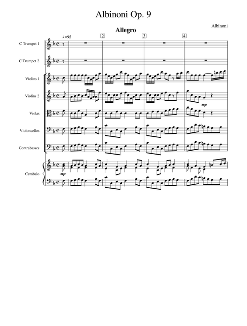 Albinoni Opus 9 Nr. 3 Concerto in F