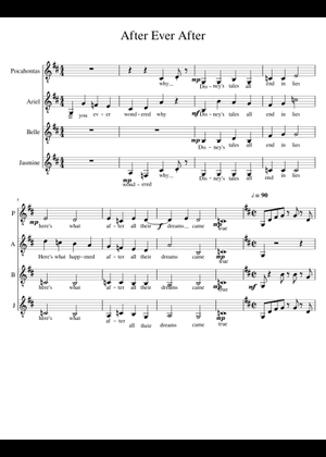 After Ever After Flute Quartet Sheet Music for Flute (Mixed