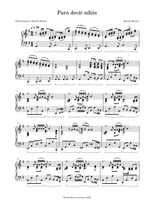Para Decir Adios Vida Mia – José Feliciano