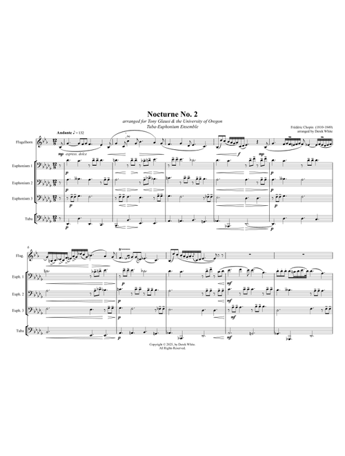 Nocturne Op. 9 No. 2 (Arr. Derek White) - Frederic Chopin (Brass Ensemble)