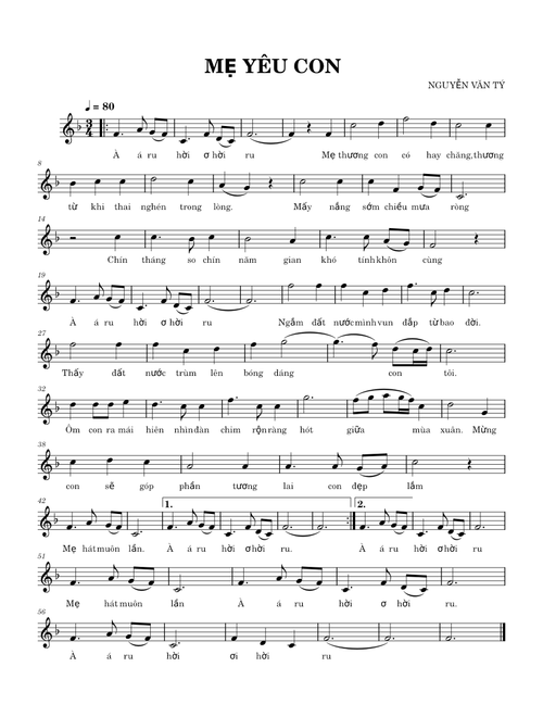 Mẹ Yêu Con – Nguyễn Văn Tý