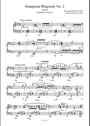 Hungarian Rhapsody No. 2 Sheet Music for Piano (Solo) | MuseScore.com