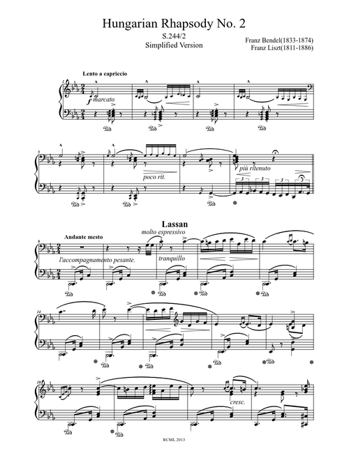 Hungarian Rhapsody No. 2: Simplified Version!