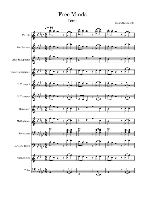 Tems "Free Minds" Band Arrangement