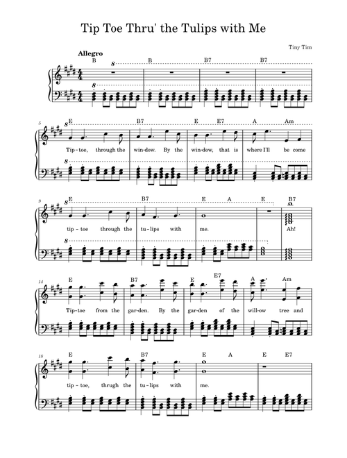 Tip Toe Thru' the Tulips With Me – Tiny Tim