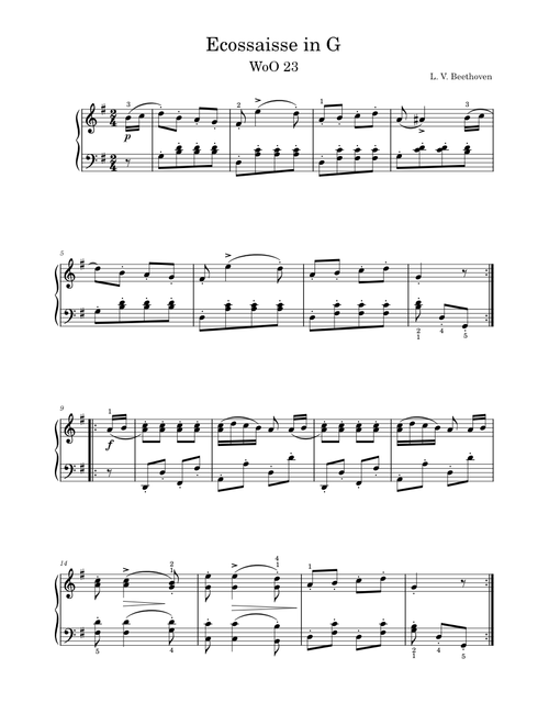Ecossaise for Military Band, WoO 23 – Ludwig van Beethoven