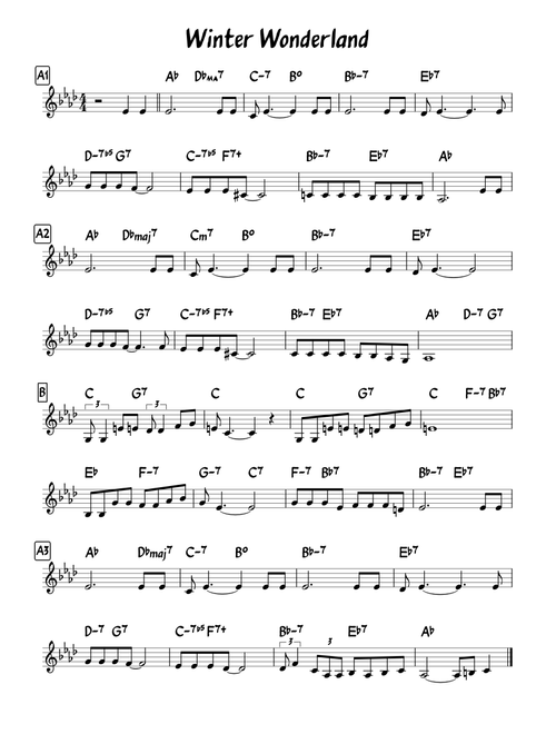 Winter Wonderland - Leadsheet