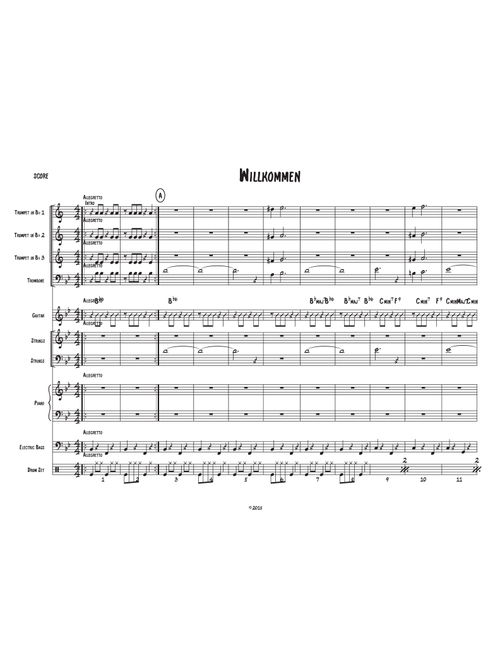 Willkommen (Arr. Harold Greene) - John Kander (Small Ensemble)