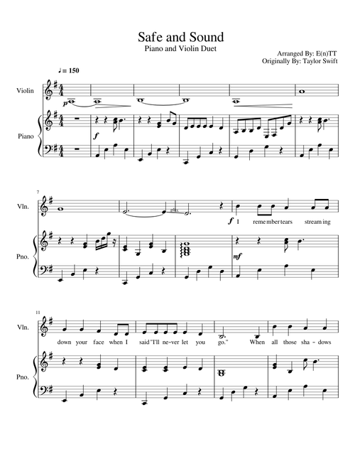 Safe and sound - Taylor Swift