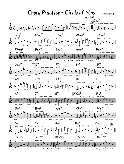 Circle of 4ths - Chord Practice