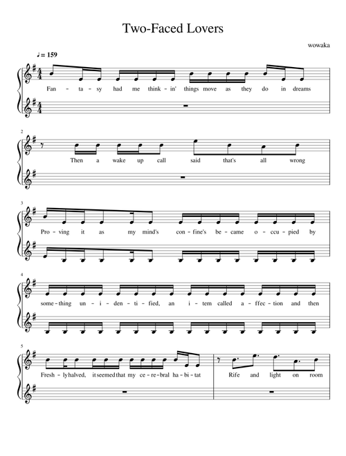 Two-Faced Lovers (English Vocal Guide)