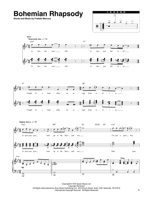 Bohemian Rhapsody - Queen (Transcribed Score)