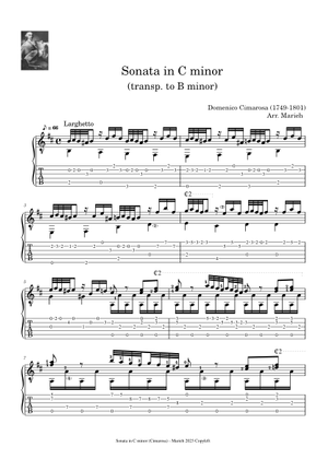 Sonata in C minor (transp. to B minor) – Domenico Cimarosa (1749