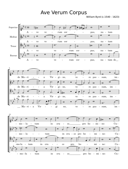 William Byrd — Ave verum corpus (c. 1605)