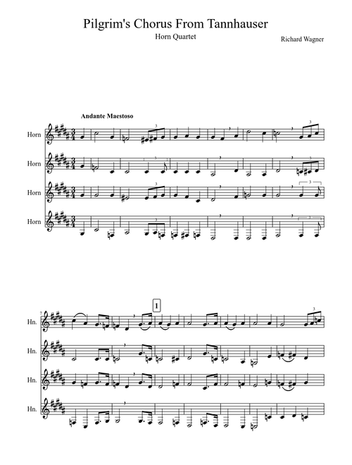 Pilgrim's Chorus Horn Quartet