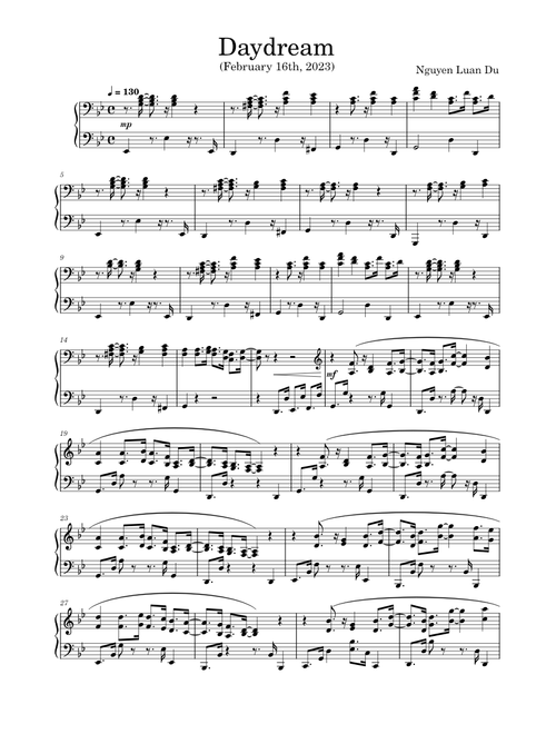 Daydream (Piano) - Nguyen Luan Du