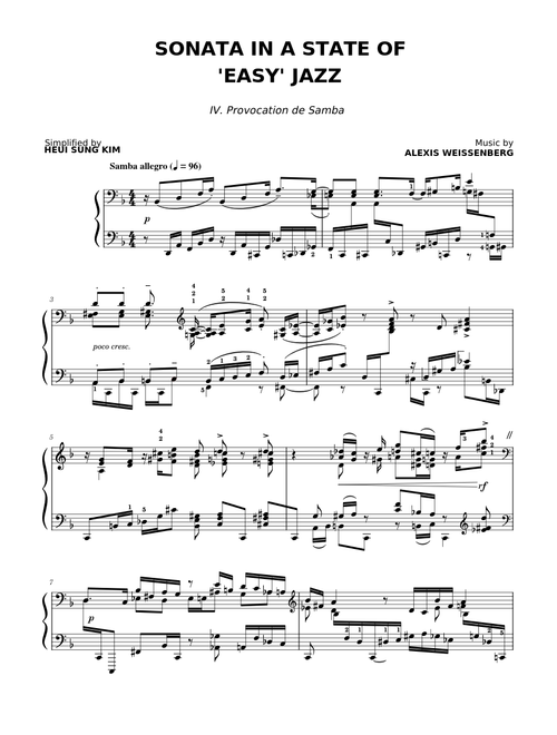 Sonata In a State Of Jazz – Weissenberg (Simplified Version)
