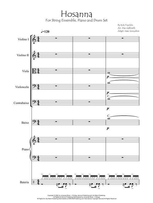 Hosanna (Arr. Dan Galbraith) - Kirk Franklin (Small Ensemble)