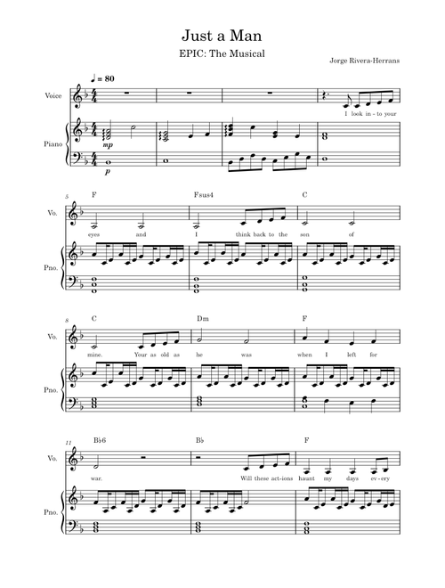 Just A Man – EPIC: The Musical