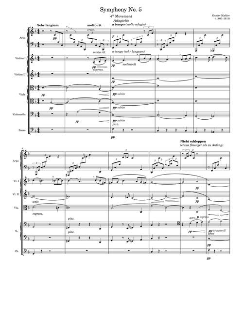 Symphony No. 5, 4th Movement (Arr. Zachary Corbett) - Gustav Mahler (String Ensemble)