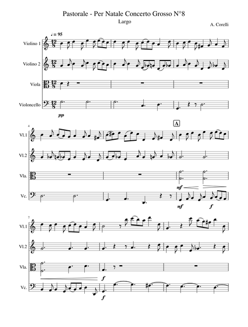 Corelli - Pastorale Opus 6 n° 8 - Largo