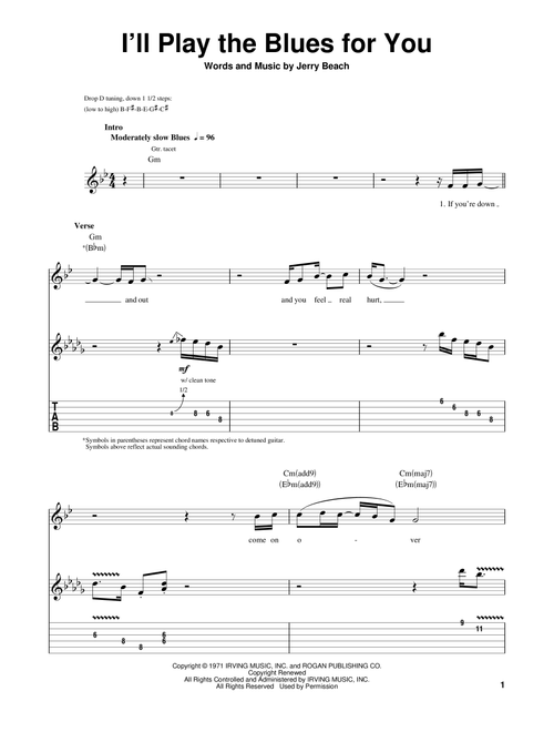 I'll Play The Blues For You - Albert King (Guitar Tab Play-Along)