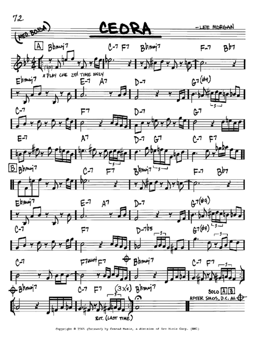 Ceora - Lee Morgan (Real Book - Melody-Chords)