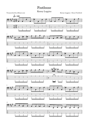 Footloose Sheet Music for Trombone, Euphonium, Tuba, Flute Footloose Sheet Music for Trombone, Euphonium, Tuba, Flute