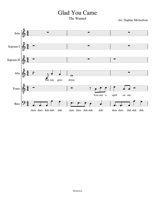 Glad You Came A Capella