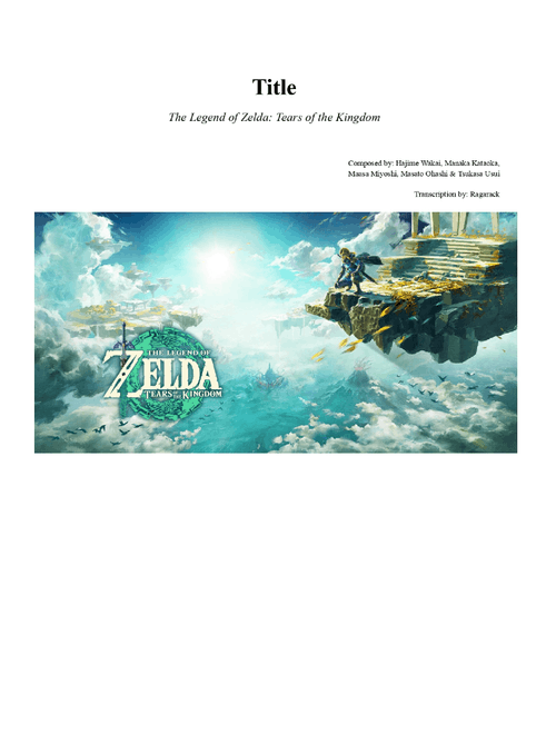 Title - The Legend of Zelda: Tears of the Kingdom