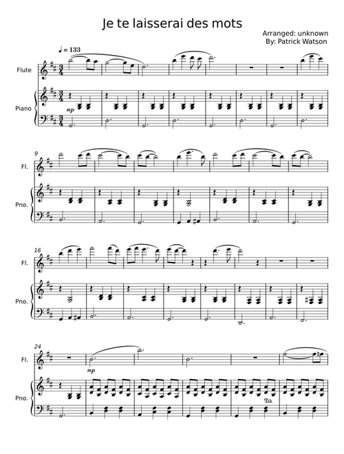 Je te laisserai des mots - Patrick Watson