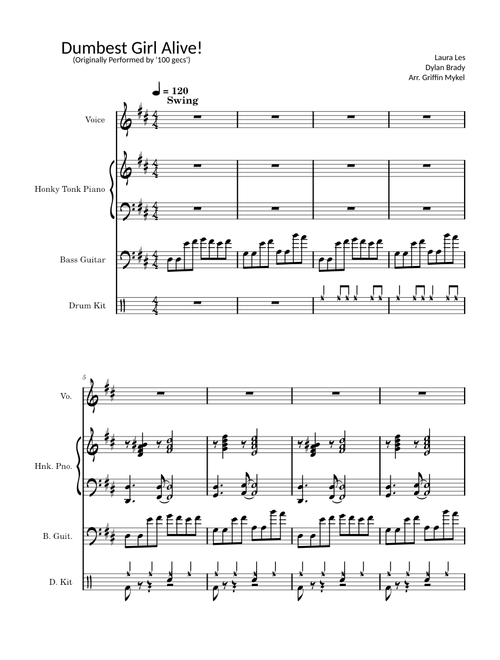 Dumbest Girl Alive! - Jazz Arrangement