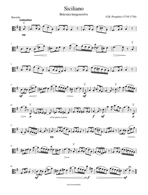 Siciliano Pergolesi brácsával