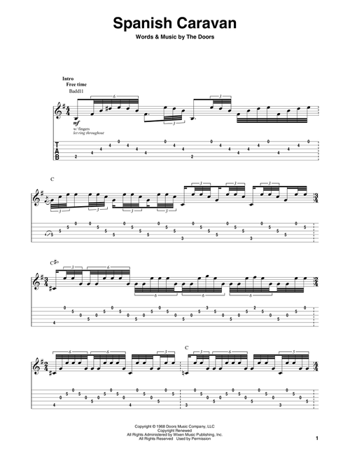 Spanish Caravan - The Doors (Guitar Tab Play-Along)